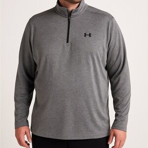 🏷 Under Armour Threadborne ¼-Zip Pullover | 2XL | Gray HeatGear good condition